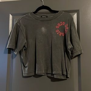 Richerpoorer Ohio in red lettering cropped tshirt size XS
